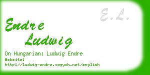 endre ludwig business card